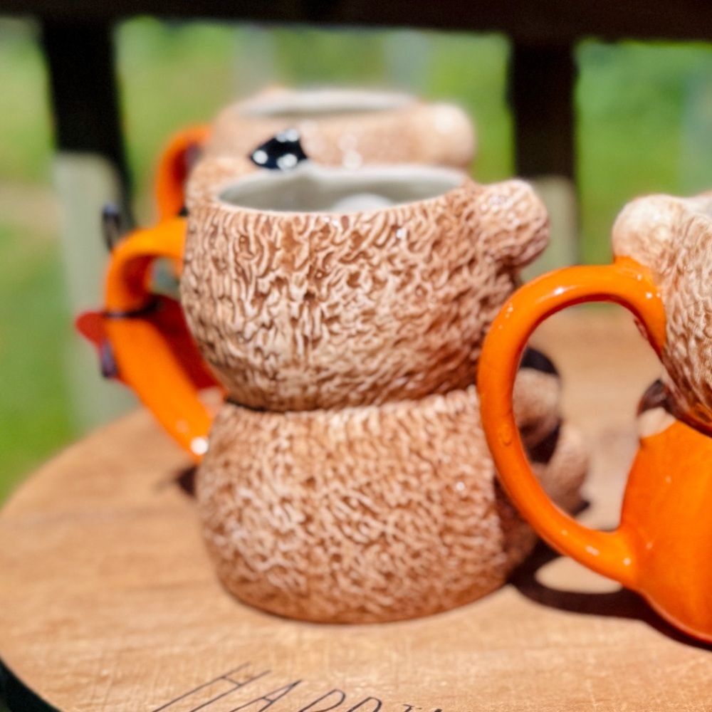 🎃 TJMaxx Creepy Critters Pumpkin Bear Mug with Bow – Halloween Coffee Cup - Picture 2 of 4